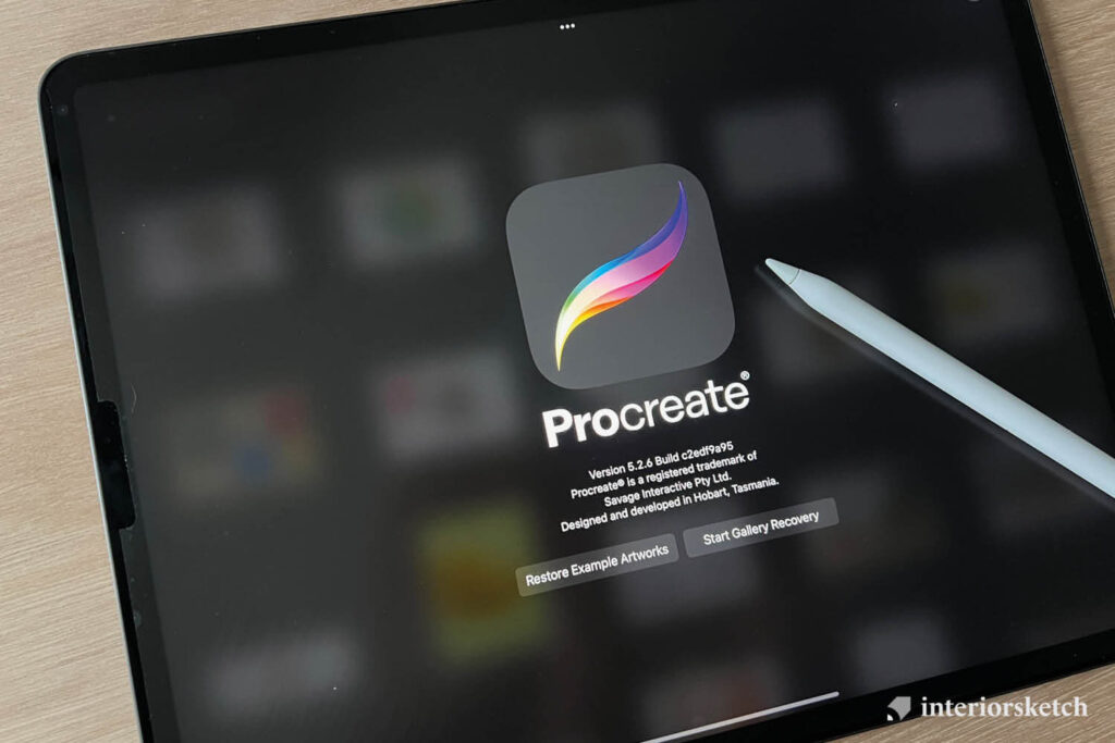 Cursus interieur tekenen iPad Procreate